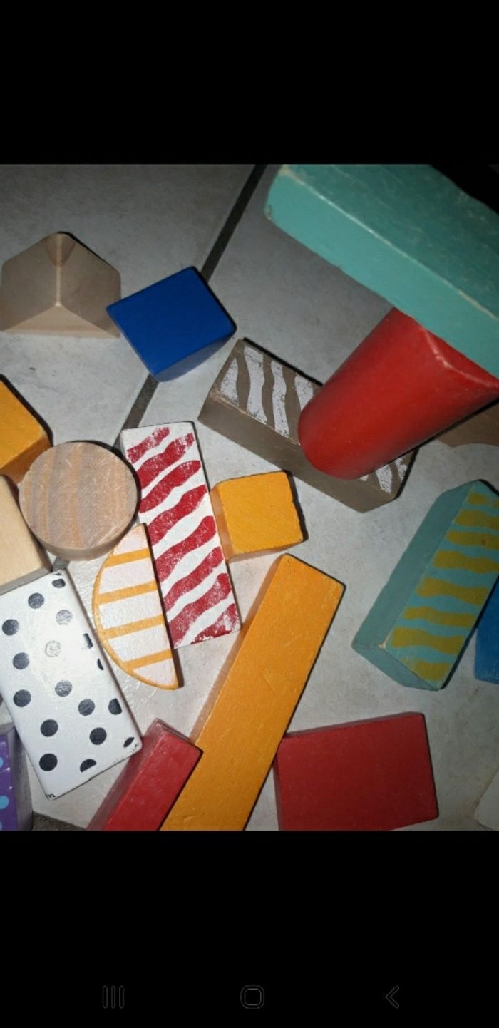 Boite de 50 blocs de construction en bois - photo numéro 3