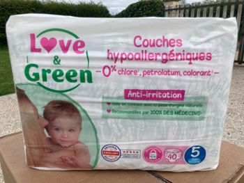 Lot 5 paquets de couches Love and Green T5