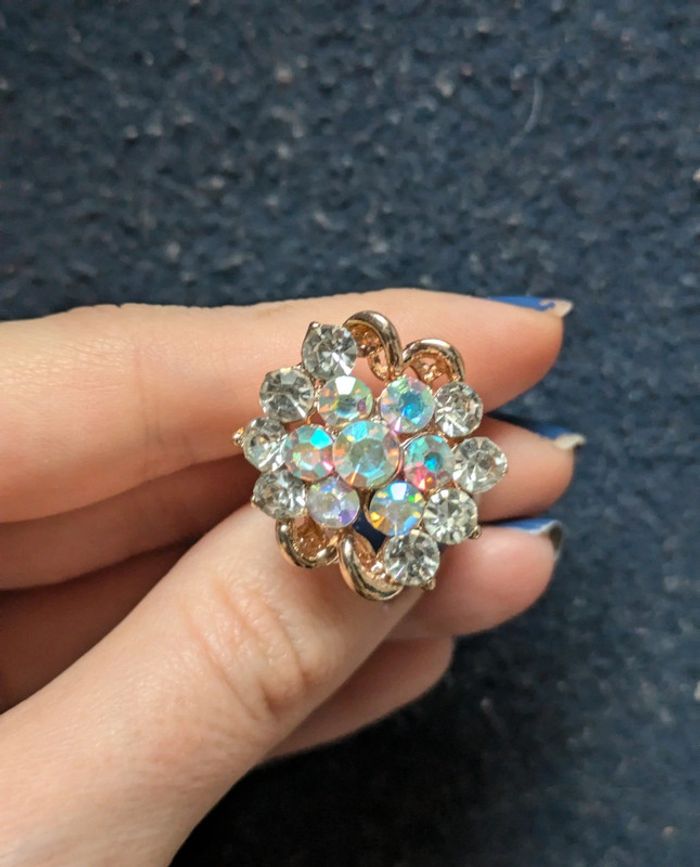 Bague fantaisie a strass - photo numéro 2