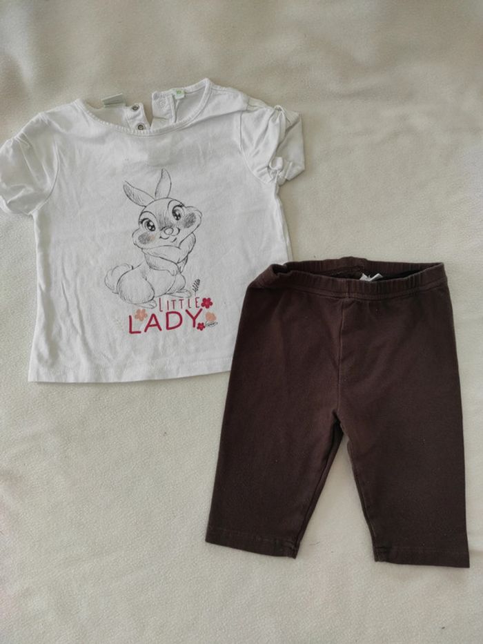 Ensemble legging/t-shirt taille 18 mois