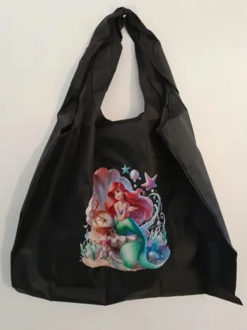 Sac en polyester, impérméable, courses, étudiants,noir imprimé Ariel