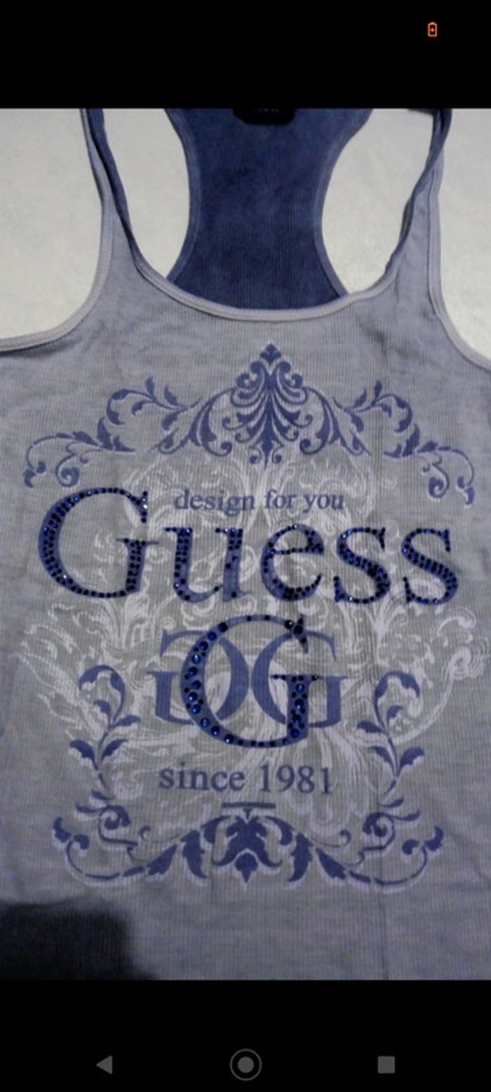 Débardeur marcel lilas Guess - photo numéro 2
