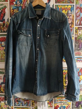 Chemise jeans épaisse Jc Rags homme taille XL