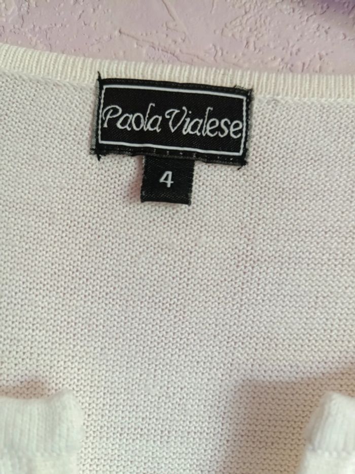 Haut bleu blanc " Paola Vialese" en T.4(42) - photo numéro 5