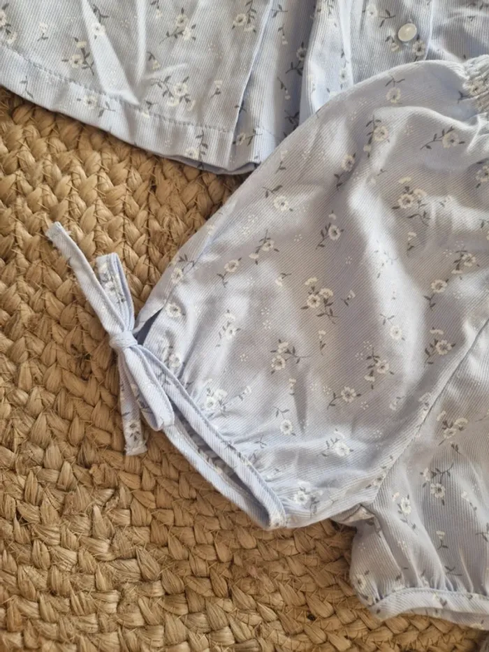 Ensemble col claudine vintage fleurie à dentelle Bob et julie 3 mois bébé fille - photo numéro 3