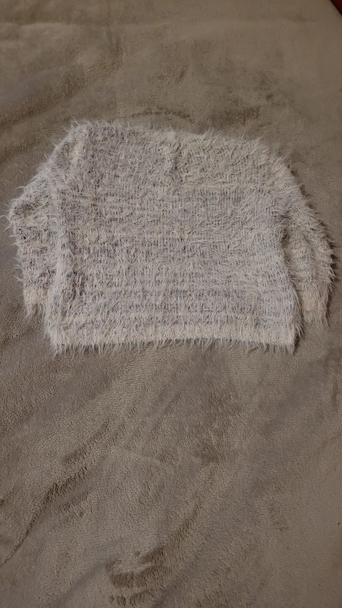 Pull poilu fille gris taille 3 ans Kiabi - photo numéro 3