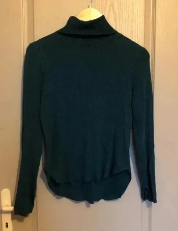 Pull col roulé vert Taille XS Femme