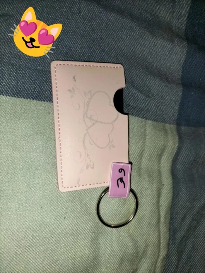 Porte clé miroir coeur