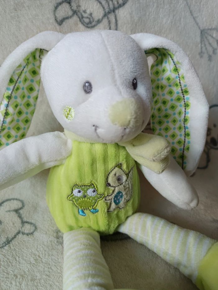 Peluche lapin vert - photo numéro 2