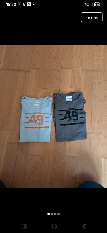 Lot de 2 bodys garcons