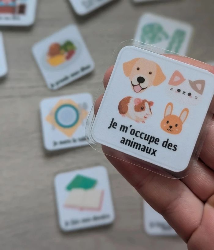 Tableau de routine enfant matin et soir oiseau chouette, 30 vignettes - photo numéro 6