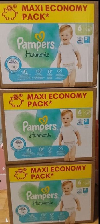 Couches pampers harmonie T6
