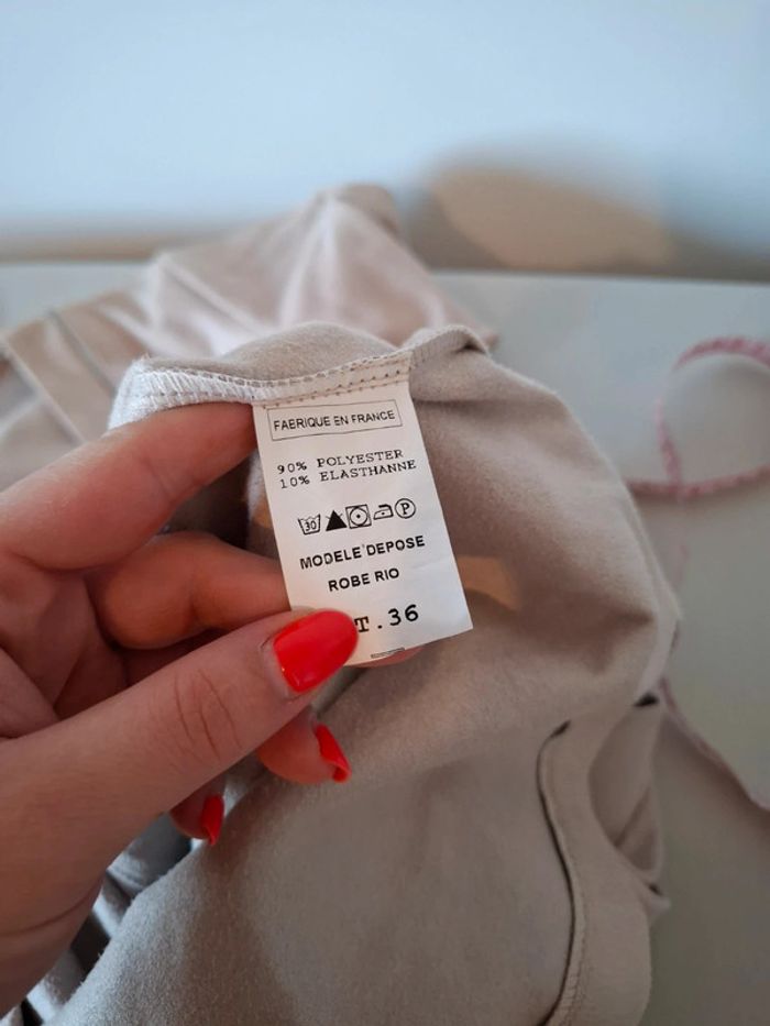 Robe beige/crème chic Charming Girl taille S 36 - photo numéro 9