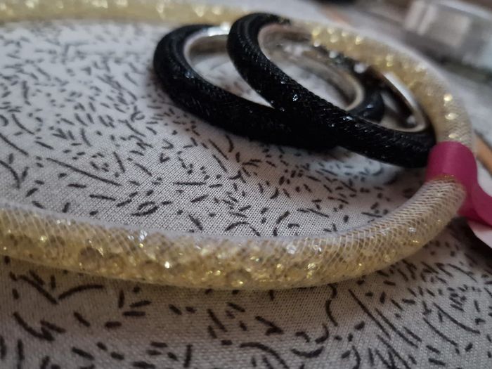 Parure Créoles Cristal Noir Collier Ras De Cou Cristal Champagne - photo numéro 19