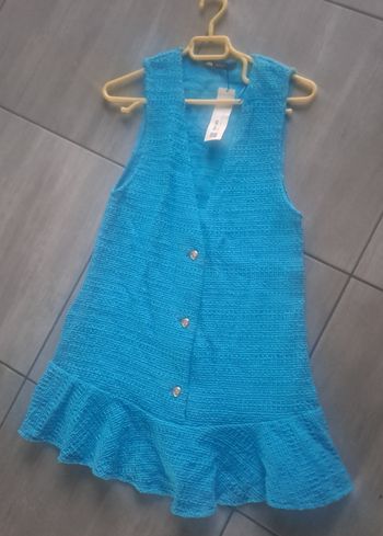 Robe bleu effet tweed Zara Taille S neuve avec étiquette