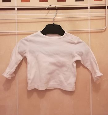 Tee-shirt blanc T1 mois - V92B