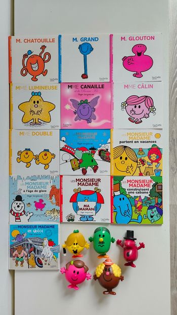 Lot livres et personnages Monsieur Madame 