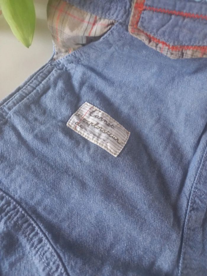 Salopette jeans + chemise assortie 24 mois - photo numéro 5