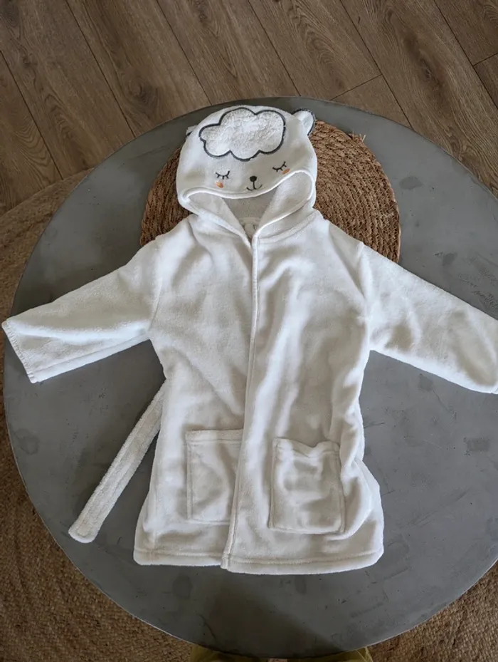 Robe de chambre 2/3 ans blanc mouton