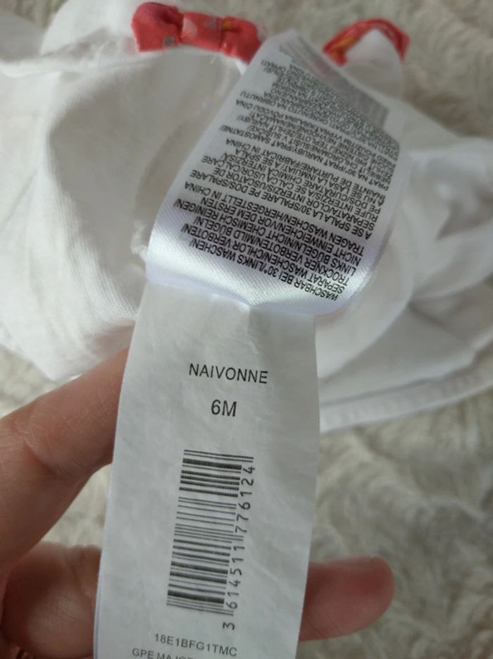 Tee shirt chemise manches courtes Fille 6 mois Poissons Sergent Major Naivonne 100% coton - photo numéro 10