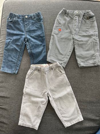 3 pantalons 12mois