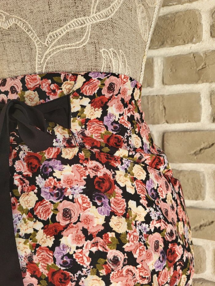 Belle jupe fleuri ruban noué Cache Cache - Rétro romantique - photo numéro 3