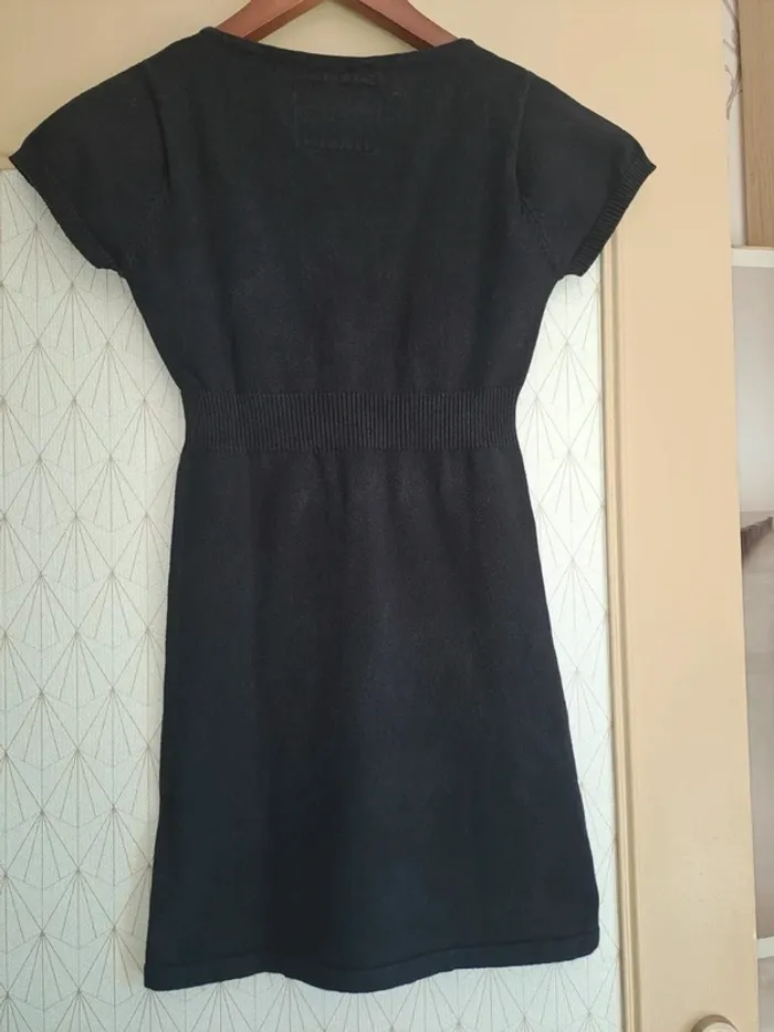 Robe tunique manches courtes turban collection noire femme M tbe couleur légèrement passée - photo numéro 2