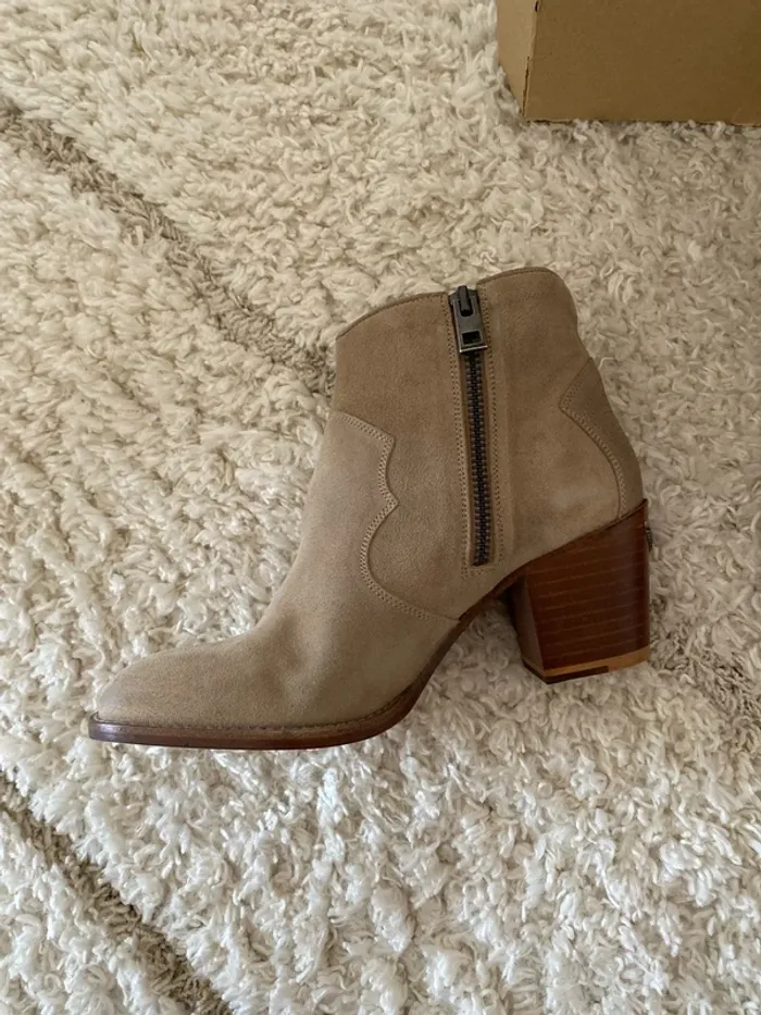 Bottine en nubuck beige taupe Zadig et voltaire - photo numéro 3