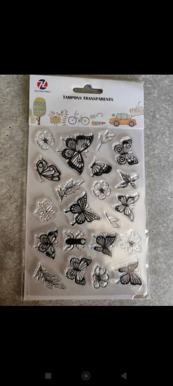 Tampon scrapbooking papillon