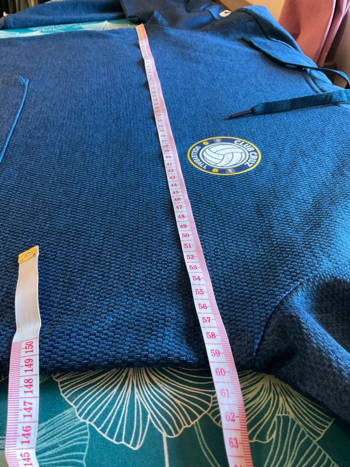 Sweat à capuche pour femme Adidas Club Cruz Volleyball bleu marine taille XLT 48T 50T 216 - photo numéro 10