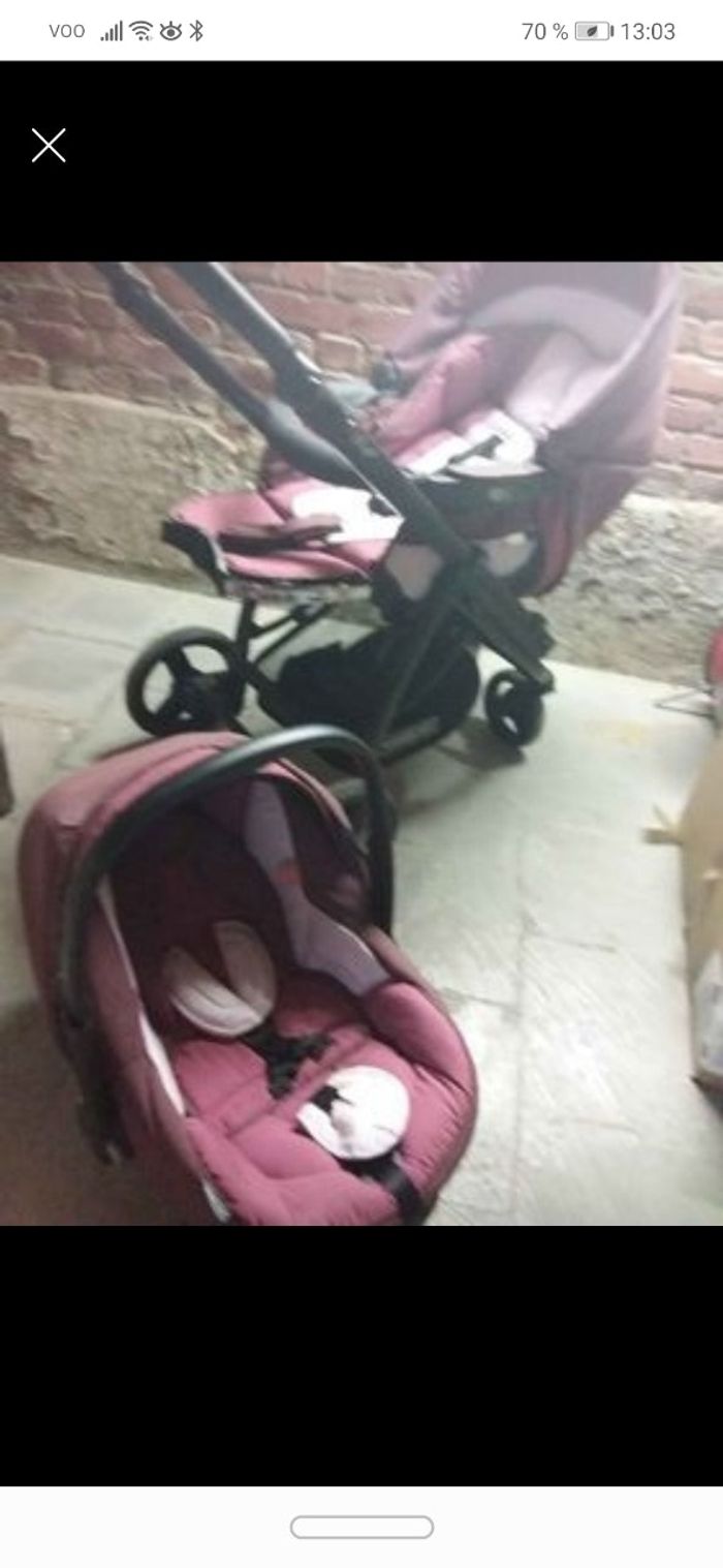 Poussette fille bébé car - photo numéro 2