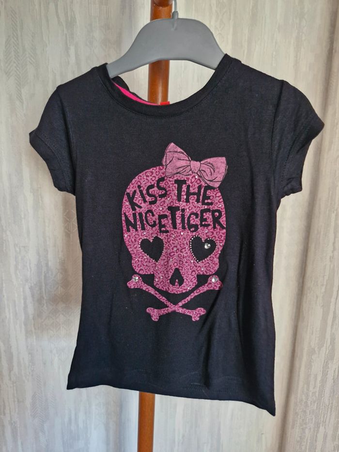 T-shirt manches courtes enfant fille 4 ans Tissaia Viscose Elasthanne