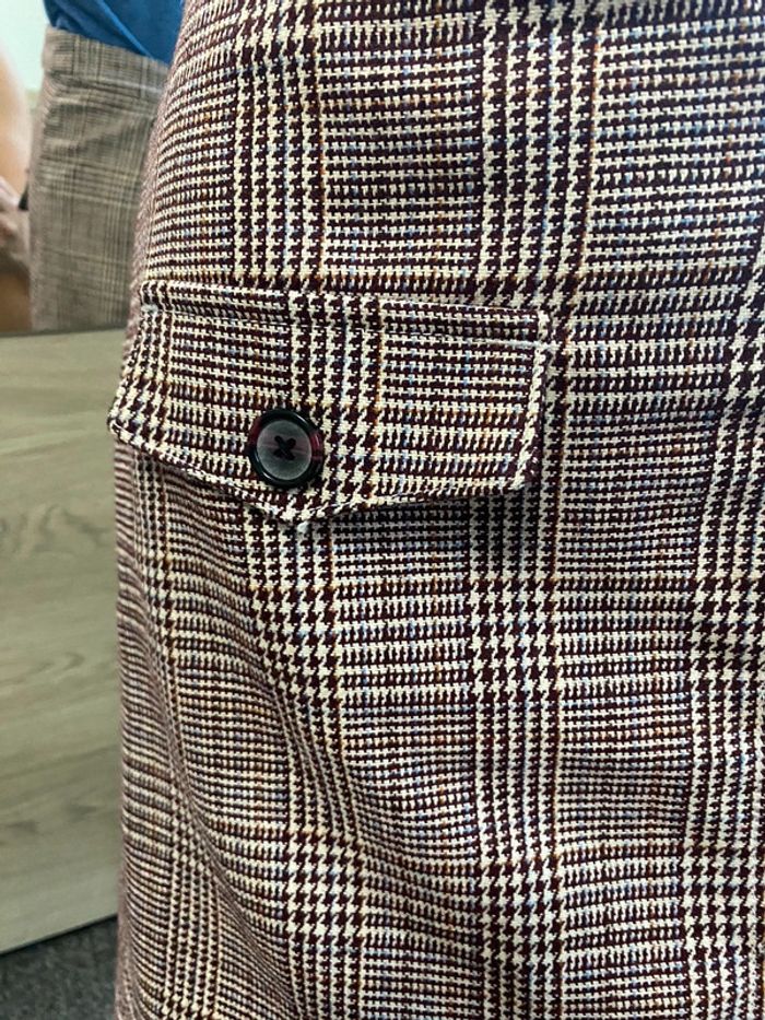 Petite jupe à carreaux bordeaux 44 🌸 Ucollection - photo numéro 4