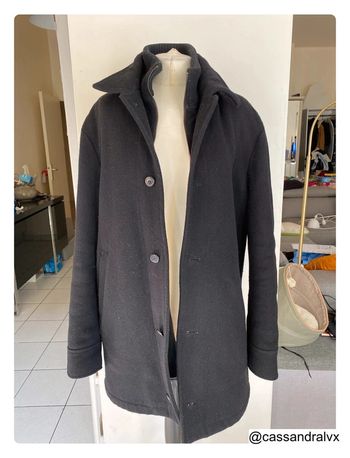 Parka en laine noire - Zara