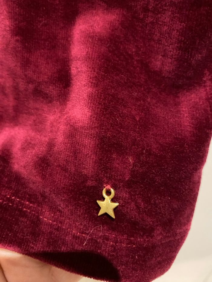 T-shirt velours, bordeaux - photo numéro 3