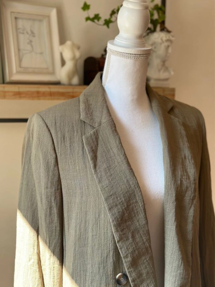 Blazer vert kaki H&M – Taille 40 - photo numéro 3