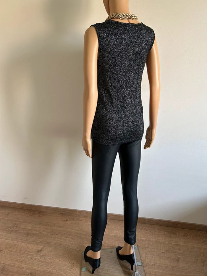 Haut argenté pailleté sans manches Molly Bracken taille unique jamais porté - photo numéro 10