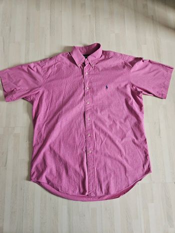 Chemise manches courtes violette ralph lauren homme L Très bon état