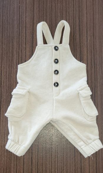Salopette blanc/beige 3 mois