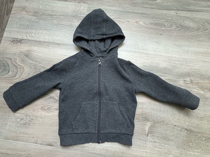 Gilet zip gris 2 ans - photo numéro 2