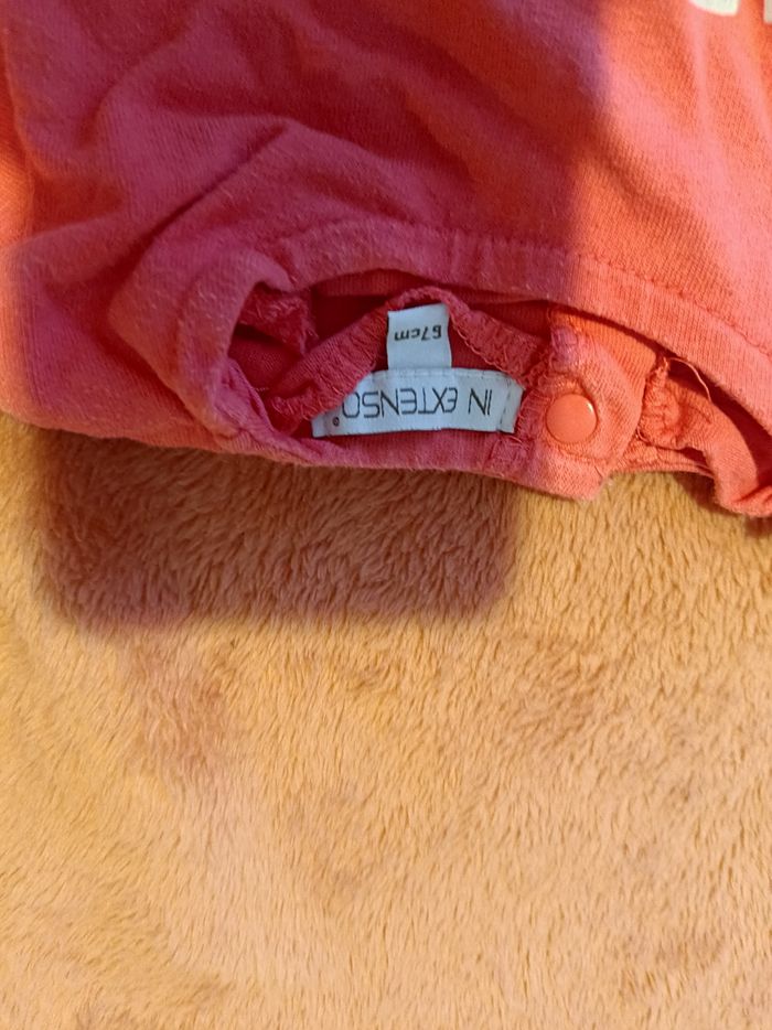 Pyjama bébé fille rose 62 cm In Extenso – Warning Very Cute Baby - photo numéro 4