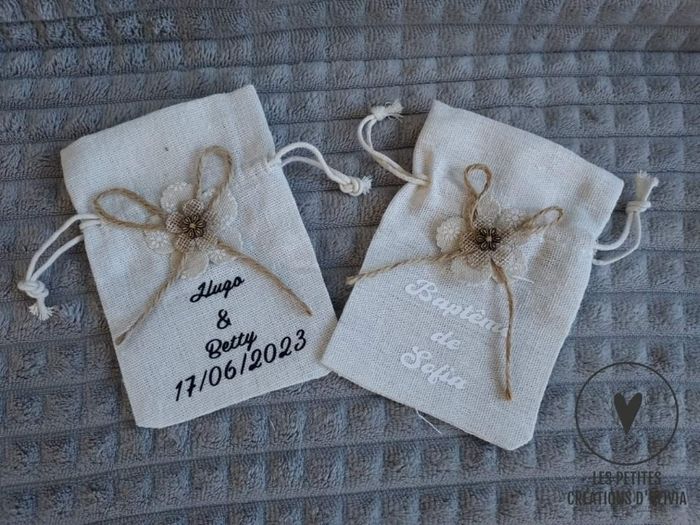 Sachet en toile de jute personnalisable 🥰 - photo numéro 3