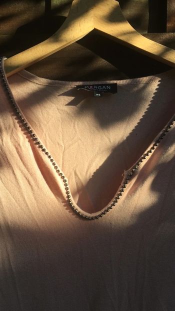 Joli pull rose pâle