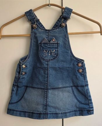 Robe salopette en jean Tex Baby, taille 18 mois