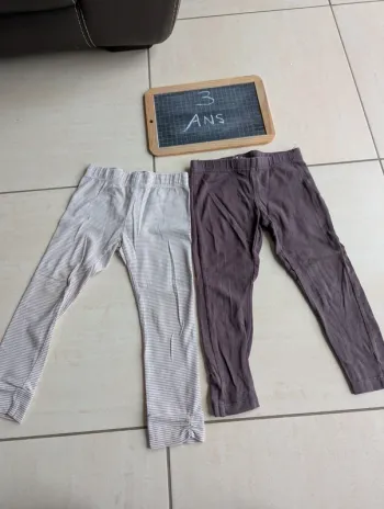 Lot de 2 leggings 3 ans