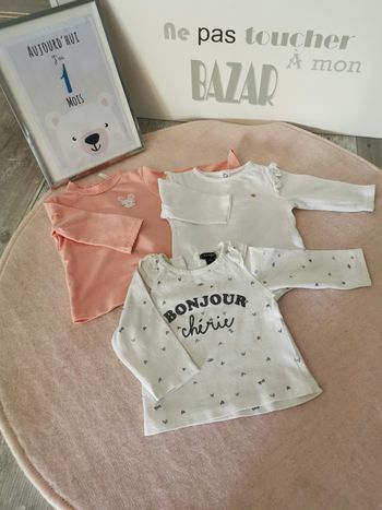 Lot 3 T-shirt manches longues