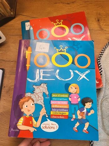 Lot de 2 gros livres de 1000 jeux et coloriages