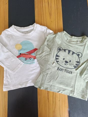 Lot 2 T-shirts manches longues