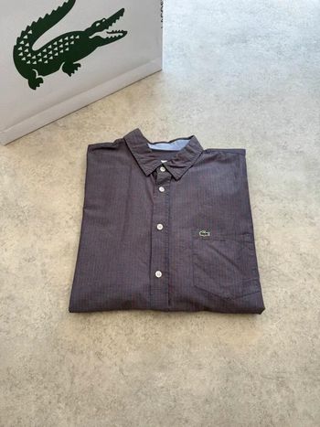 Chemise Lacoste manche longue Taille L noir Homme Men CHE78