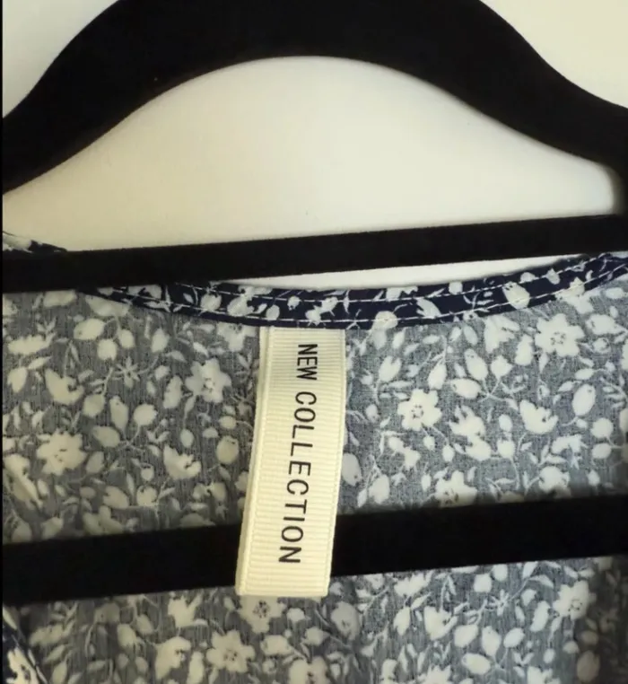 Combinaison bleu à fleurs taille S ou 36 - photo numéro 3
